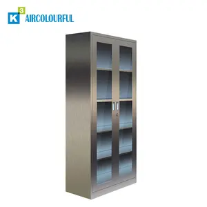 Glass Medical Instrument Cabinet Outpatient Cabinet OSEN-HC1 Stainless Steel Hospital Furniture