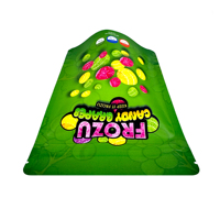 Sacs d'emballage personnalisés en plastique Mylar anti-odeur avec feuille d'aluminium pour bonbons et gommes, pochettes verticales
