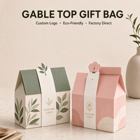 Sac cadeau en papier écologique personnalisé de 280 g avec logo estampé à chaud pour mariage, fête, Eid Mubarak, cadeaux