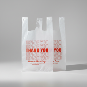 <span class=keywords><strong>Sacchetti</strong></span> di <span class=keywords><strong>Plastica</strong></span> <span class=keywords><strong>Bianchi</strong></span> con Scritta 'Grazie' (29,2 cm X 16,5 cm X 53,3 cm) per Spesa, Asporto e Vendita al Dettaglio - Product Image 5