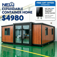 Maisons miniatures modernes en conteneurs d'acier préfabriqués, modulaires, extensibles, pliables, kits de pods mobiles d'extérieur, prêts à être expédiés pour application en appartement