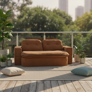 Estilo Vintage perezoso un asiento <span class=keywords><strong>canguro</strong></span> diseño esponja vacío sofá <span class=keywords><strong>cama</strong></span> tela pequeño apartamento Sleepable reclinable <span class=keywords><strong>doble</strong></span> plegable - Product Image 2