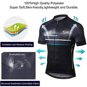 Correr hombres camisa de manga corta Jersey de bici <span class=keywords><strong>Biker</strong></span> Shorts desgaste de ciclo - Product Image 5
