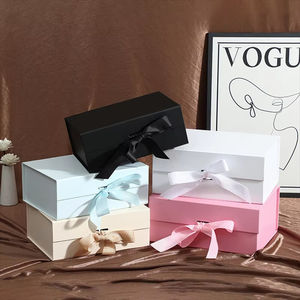 1 unidad de caja de cartón de papel con logotipo personalizado gratuito para regalos de boda, recuerdos de fiesta de cumpleaños, pelucas de mujer y pañuelos - Product Image 2