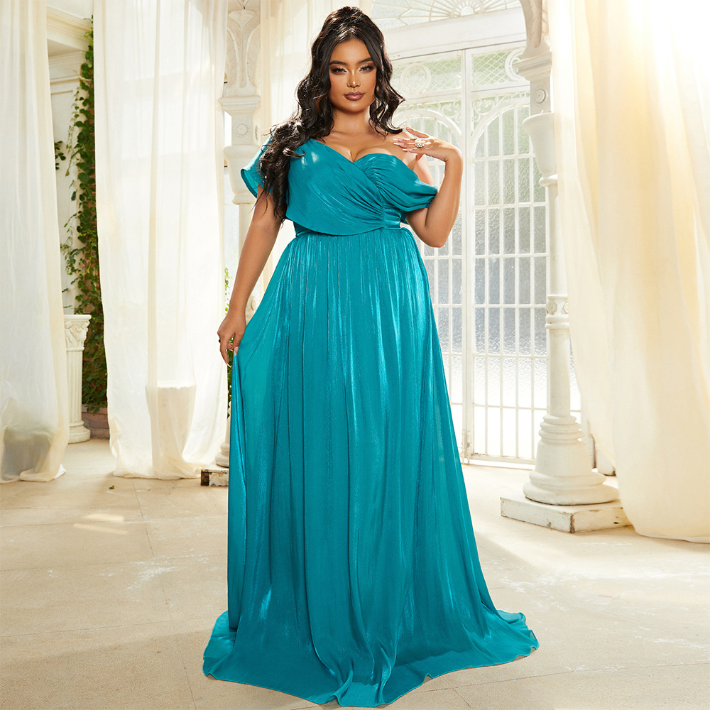 Asymmetrical A-Line Chiffon Floor-Length Long Elegant Plus Size Evening  Dress| Alibaba.com