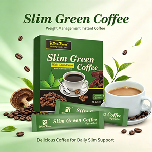 Café Verde Adelgazante Wins Town con Ganoderma, Café Instantáneo Natural a Base de Hierbas para Bajar de Peso, Café Adelgazante en Sobres - Product Image 1