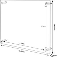 Marco de Fotos Acrílico Transparente de Doble Panel de 11*14 Pulgadas para Montaje en Pared, Flotante, Sin Marco, para Certificados de Grado y Fotos