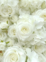 Mur de fleurs de roses artificielles en soie rouge de 8ftx8ft; Panneau de toile de fond de fleurs de 60*40cm pour la fête de mariage