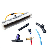 Perche télescopique en fibre de carbone à alimentation en eau pour nettoyage de vitres, avec raccords de tuyau, livraison directe usine