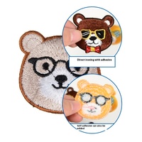 Badges brodés ours mignons exclusifs transfrontaliers ordinateur original broder 18 patchs pour vêtements tissu décoratif