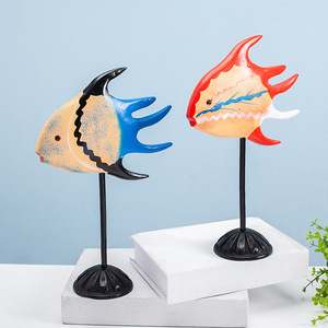 Decoración de Pareja de Peces Besándose Tallados en Madera Maciza, 2 Piezas, Material de Pino, Adorno para Sala de Estar, Regalo para el Día de San Valentín - Product Image 2