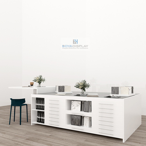 חדר תצוגה שימוש חם סוג מכירה חם בגודל מותאם אישית קרמי תצוגה אבן מתלה שולחן ארון שולחן - Product Image 4