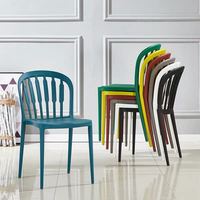 Chaise de salle à manger en plastique coloré, meuble de maison, Restaurant et café, bon marché, livraison gratuite