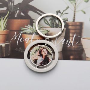 Llavero Metálico Circular con Forma de Corazón de Doble Cara, Regalo para el Día de San Valentín, Impresión por Transferencia en Blanco - Product Image 5