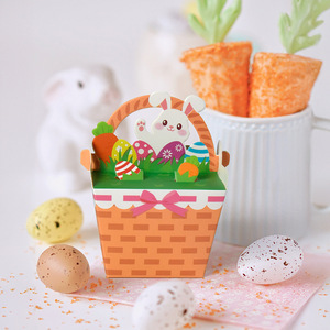 Cartoon Cute <strong>Easter</strong> Basket <strong>Box</strong> 10pcs/Bag Three-Dimensional Rigid Paperboard <strong>Gift</strong> <strong>Box</strong> UV Coating for Candies Candles <strong>Easter</strong> Eggs - Product Image 3