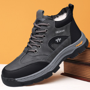 Botas de Senderismo para Hombre, Otoño Invierno, Suela Gruesa, Forro Polar, Antideslizantes, Deportivas, Casuales para Exteriores - Product Image 1