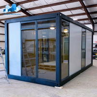 Zhongnan Maison mobile détachable de 20 pieds à plat de luxe Petite maison modulaire portable à paroi de verre Maisons préfabriquées en conteneurs