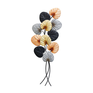 Luxury <strong>Large</strong> Leaves Modern Home Living Room Decoration Wrought Iron Rectangle Metal <strong>Wall</strong> Hanging <strong>Decor</strong> Art Sculpture - Product Image 4