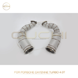 OUCHI Downpipe di Scarico per Porsche <span class=keywords><strong>Cayenne</strong></span> E3 9Y0 <span class=keywords><strong>Cayenne</strong></span> Turbo/<span class=keywords><strong>S</strong></span>/GTS 2019-2023 4.0T V8 con Sistema di Protezione dal Calore, 1 Pezzo - Product Image 5