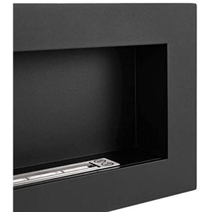 Cheminée murale au bioéthanol Sienne Noir L 90 x L 12 x H 40 cm fabriquée en italie Cheminée de marque DIVINA FIRE - Product Image 5