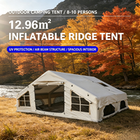 Tente de camping gonflable d'extérieur en tissu Oxford, imperméable 3000 mm, durable, résistante aux UV, respirante, quatre saisons, familiale, portable