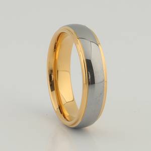 Anillos de tungsteno para hombre y mujer, joyería de moda chapada en oro de 18k, anillos de boda para hombres y mujeres - Product Image 6