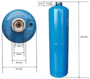 Réservoir de gaz en acier brasé jetable vide DC01 1'-20UNEF avec certificat CE 1L pour <span class=keywords><strong>propane</strong></span> Mapp - Product Image 6