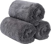 Serviette de lavage de voiture en microfibre de luxe à double couche absorbante 1200 g/m², serviette de nettoyage de voiture, serviette de séchage de voiture, serviette de siège de voiture