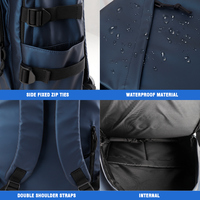 Mochila para Portátil de Negocios, Casual, Impermeable, de Material PU, con Diseño de Múltiples Bolsillos Personalizado