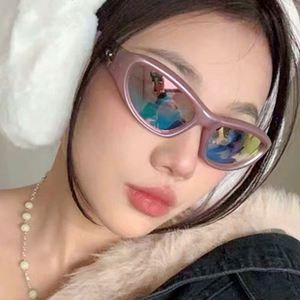 Lunettes de soleil de luxe pour hommes, de marque, style punk œil de chat, protection UV400, mode cinq étoiles, pour femmes, Y2K, sport - Product Image 3