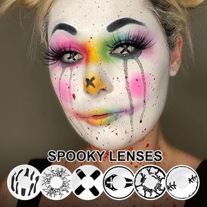Pseyeche-lentillas de colores con sangre para disfraz, lentillas de colores para Halloween - Product Image 2