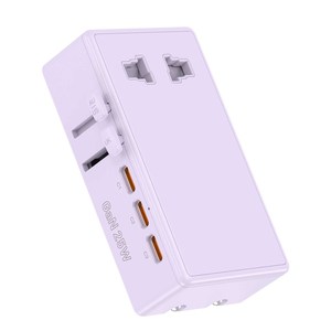 25W GaN Universal Travel Adapter International Power <b>Plug</b> Converter with 3 <b>USB</b>-<b>C</b> & 2 AC Ports for EU/UK/US/AU - Product Image 2