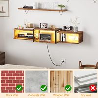 Meuble TV flottant LED de luxe moderne en MDF, console multimédia en bois, bancs pour salon ou chambre, table TV, armoire