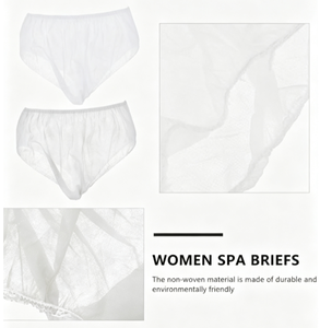 Culottes triangulaires jetables non tissées pour femmes, pour salon de beauté, sauna, hammam, massage et voyages - Product Image 1