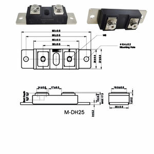 Diode à récupération rapide DH2F100N4S DH2F150N4S DH2F200N4S MPJC2CA100U40 MPJC2CA200U40 100A 150A 200A 400V Module redresseur à diode - Product Image 6
