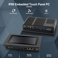 Vente chaude 7 pouces tout-en-un écran tactile capacitif PC IP66 étanche sans ventilateur J6412 Linux/Windows ordinateur industriel