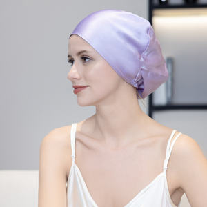 Bonet Rambut Sutra Mulberry 100% Lapis Ganda, Logo Custom, MOQ Rendah, Dapat Disesuaikan, Turban Sutra untuk Tidur, Bonet Rambut untuk Penggunaan Sehari-hari - Product Image 3