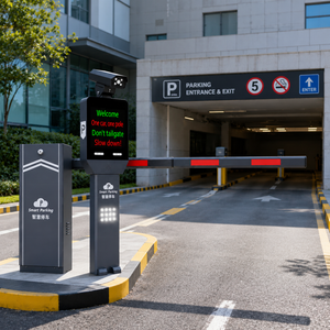 Detector de bucles inteligente para vehículos con cámara LPR, barrera de tráfico y un poste para un vehículo, para control de entrada en estacionamientos y portones escolares - Product Image 6