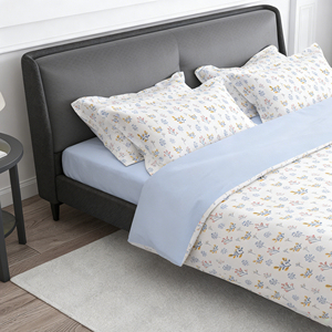 Juego de Ropa de Cama con <span class=keywords><strong>Funda</strong></span> de Edredón con Estampado Personalizado, Moderno, 100% Algodón, Juego de Fundas de Edredón para Niños, Sábanas Nuevas para Niños, Juego de Fundas de Cama Azules - Product Image 2