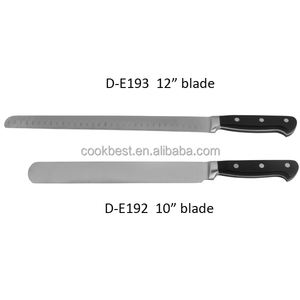 Juego de <span class=keywords><strong>cuchillos</strong></span> de salmón para cortar pescado de acero japonés, mango de POM de construcción de espiga completa forjada de clase Hig, 3 remaches, cuchillo de jamón de salmón de 12" - Product Image 3