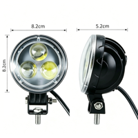 3.2Inch 9W 600lm LED Work Light 4D Lens IP68 Waterproof 12-48V Auxiliary Driving Lamp for Offroad Car Truck Forklift Machinery