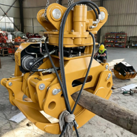 Scie à grappin hydraulique durable pour excavatrice, rotative, pour la coupe d'arbres, l'exploitation forestière, le défrichement et l'aménagement paysager
