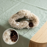 Pince à cheveux coréenne à motif pois, en peluche, mignonne, grande, à points ondulés, couleur personnalisable, de haute qualité, pour usage quotidien