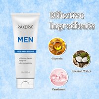Nettoyant Visage Moussant Bio Personnalisé pour Hommes Contre l'Acné, Exfoliant Nettoyant Facial, Marque Privée, Nettoyant Visage pour Hommes