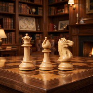 Juego de Ajedrez Staunton de Madera Reproducido de 1849, Juego de Mesa de Ajedrez - Product Image 1