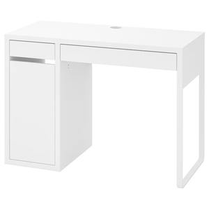 Bureau d'ordinateur de bureau moderne convertible blanc avec tiroirs pour l'apprentissage à domicile, l'écriture, le mobilier de bureau et le rangement. - Product Image 1