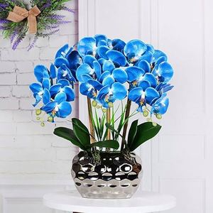 OH ARTS High Quality Real Touch Orchid <b>Artificial</b> Flower Luxury Ceramic Pot Home Hotel Wedding Decor Realistic Silk Indoor Table - Product Image 3