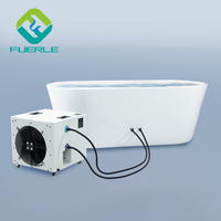Fuerle 3/4HP 1HP Refroidisseur d'eau pour bain de glace plongeant froid avec filtre Bain de glace acrylique pour l'eau de refroidissement