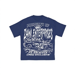 เสื้อยืดผู้ชายผ้าฝ้ายเรียบง่าย 240 GSM เนื้อหนานุ่ม ระบายอากาศได้ดี สีกรมท่า สกรีนลายตามสั่ง ปัก DTF รับผลิตแบบ OEM ODM แบรนด์ส่วนตัว - Product Image 1