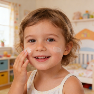 Crème hydratante pour le <span class=keywords><strong>visage</strong></span> et le corps des enfants, vegan, éclaircissante pour la peau, apaisante, hypoallergénique, adaptée aux peaux sensibles, crème contre l'eczéma pour bébé, utilisation quotidienne - Product Image 5